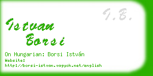 istvan borsi business card